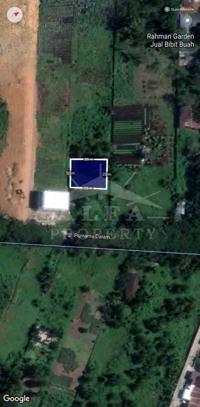 dijual tanah jalan purnama 2