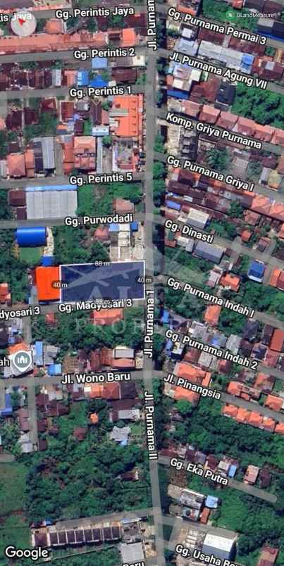dijual tanah jalan purnama