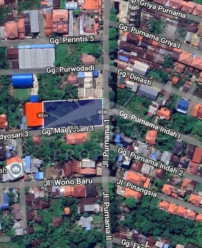 dijual tanah jalan purnama