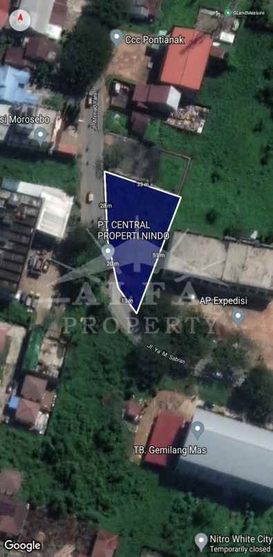 dijual tanah jalan yam sabran