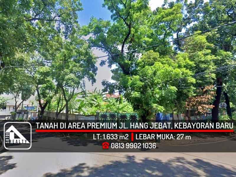 dijual tanah jl hang jebat gunung