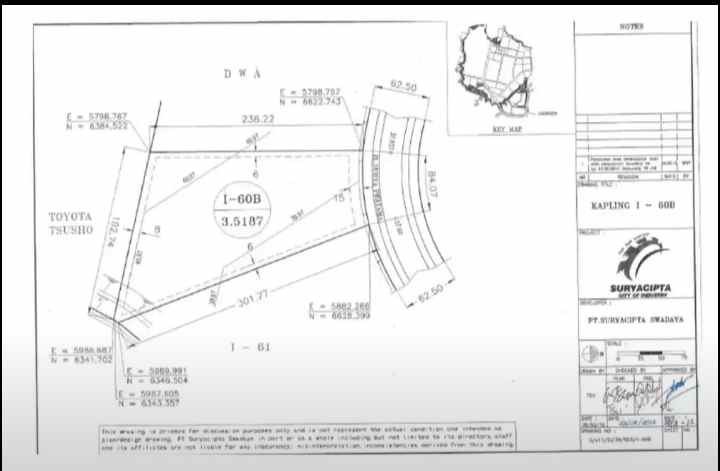 dijual tanah jl surya cipta