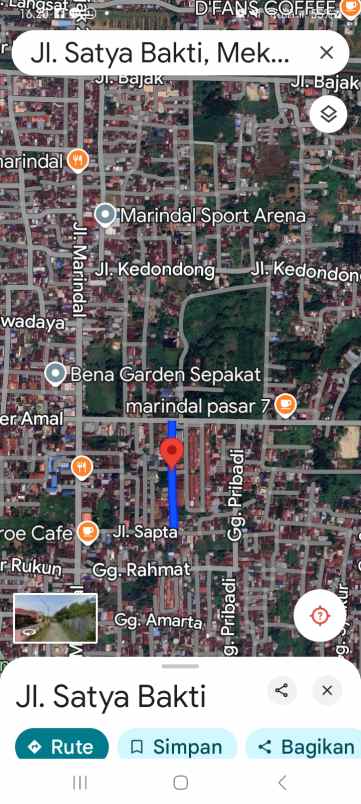dijual tanah jln satya bakti