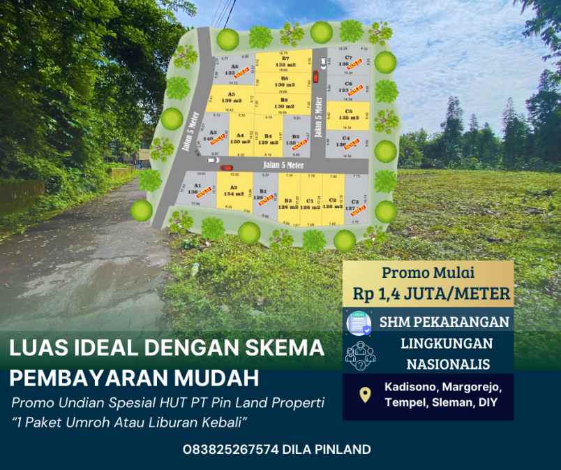 dijual tanah kadisono margorejo tempel