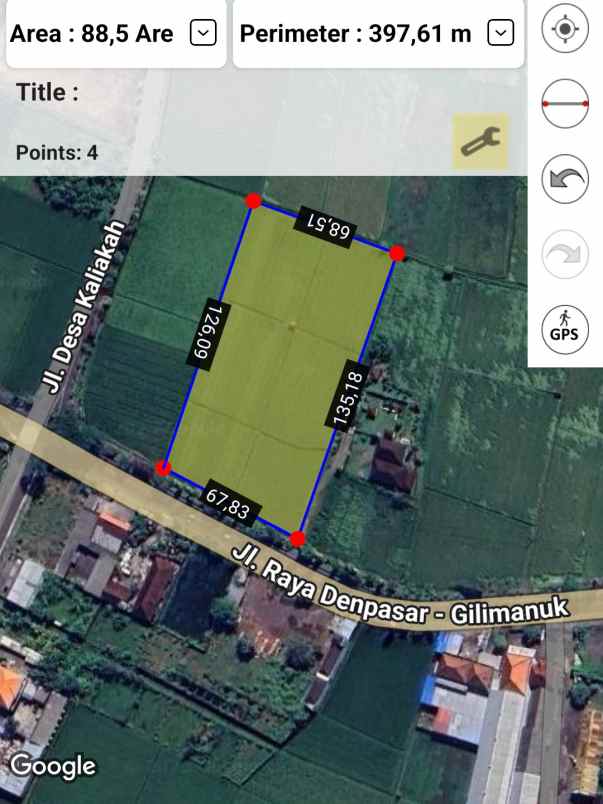 dijual tanah kaliakah