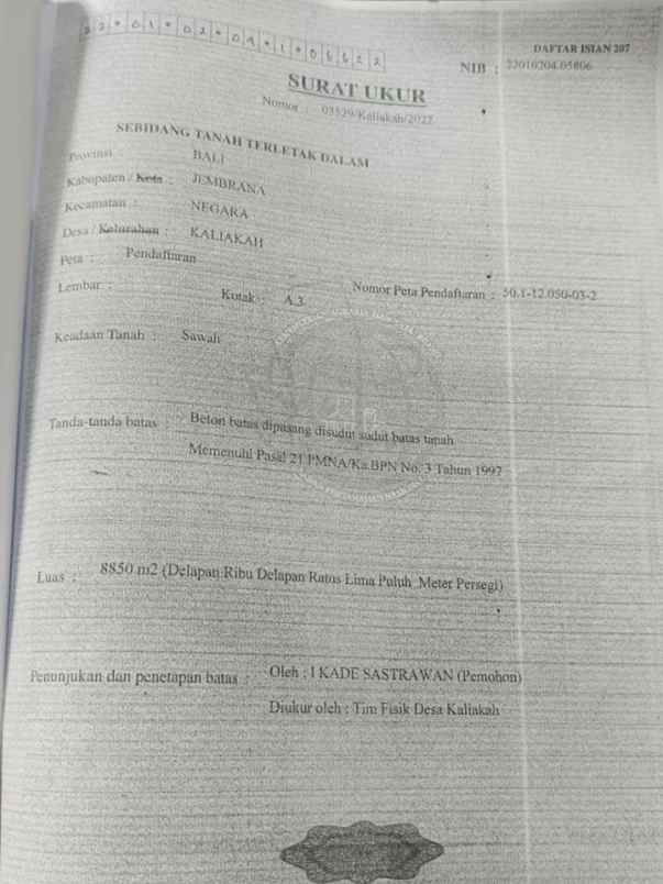 dijual tanah kaliakah