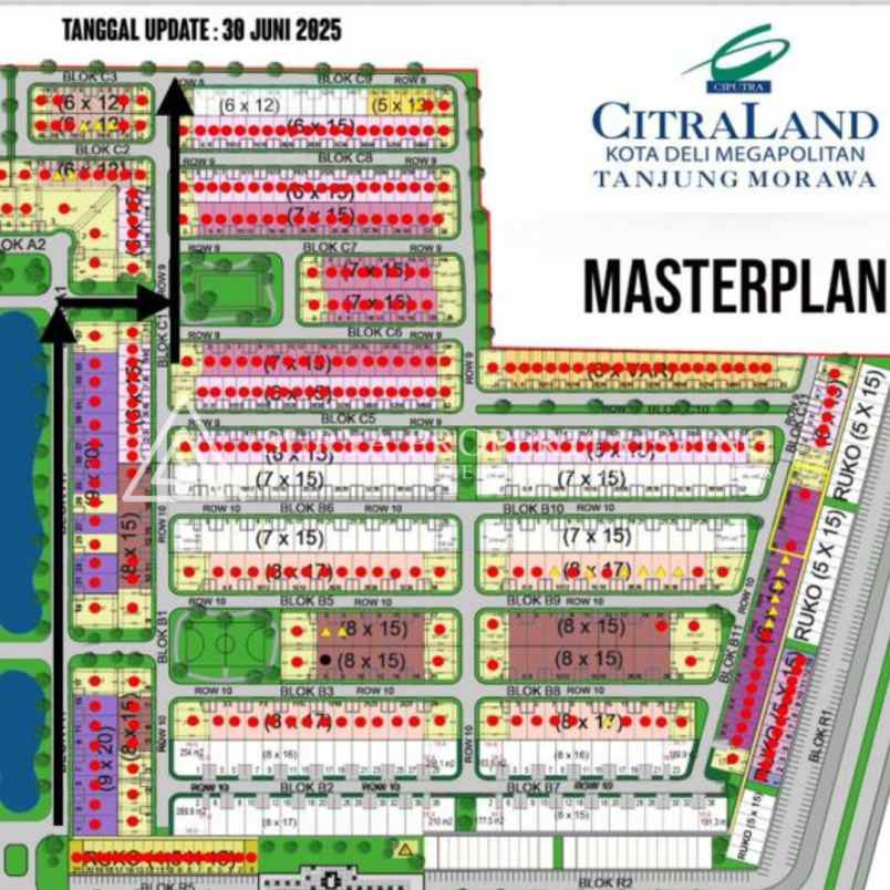 dijual tanah komplek citraland tanjung