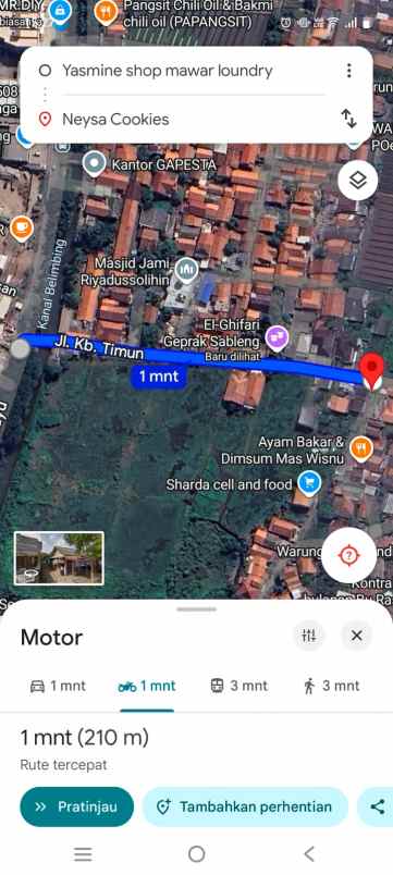 dijual tanah kosong jl raya kampung melayu tangerang
