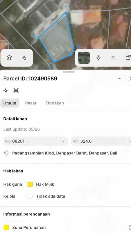 dijual tanah padang kartika