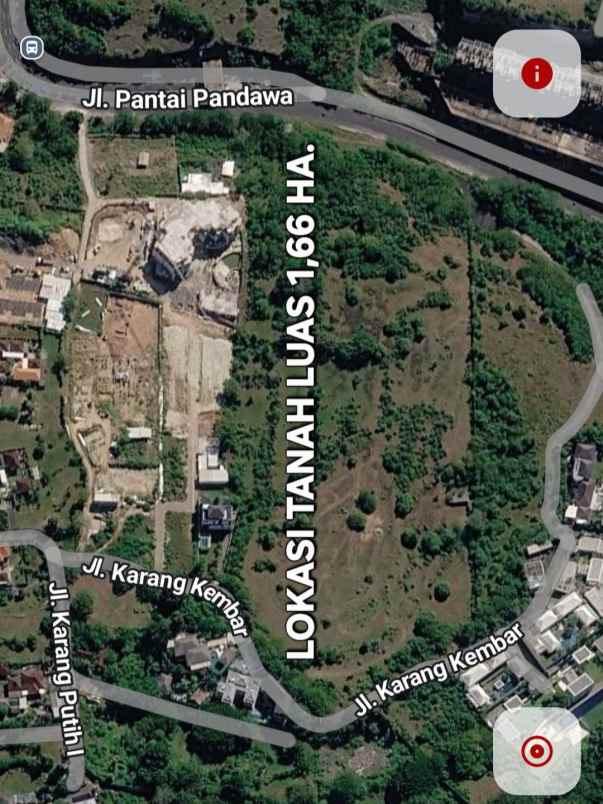 dijual tanah pantai pandawa