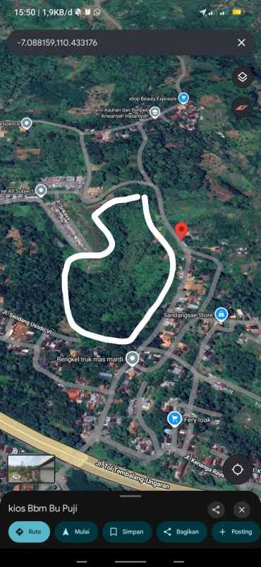 dijual tanah sendang pakel