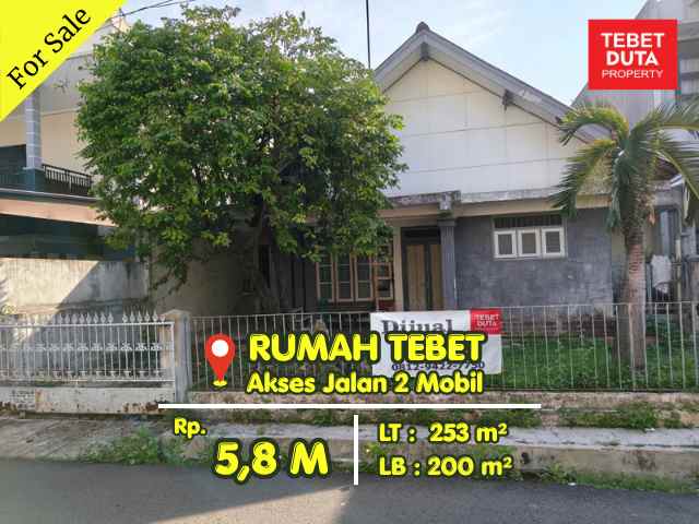 dijual tanah tebet barat