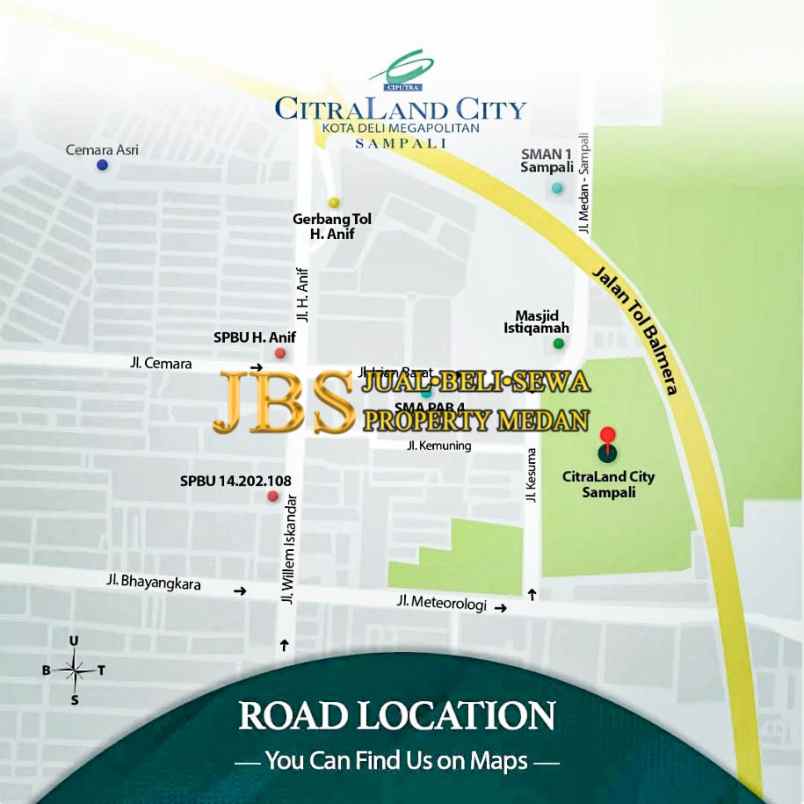 dijual villa komplek citraland city