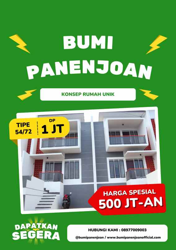 miliki hunian 2 lantai hanya dp 1 juta all in
