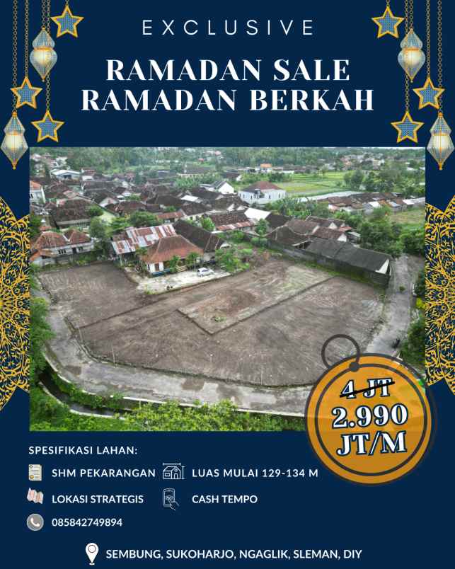 ramadan sale tanah kavling strategis mulai 2 jutaan
