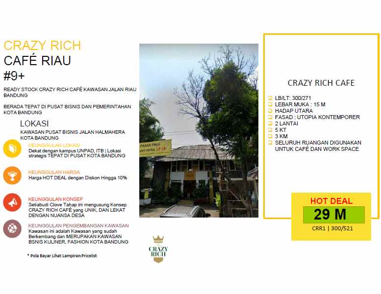 ruko gudang kantor jalan riau kelurahan