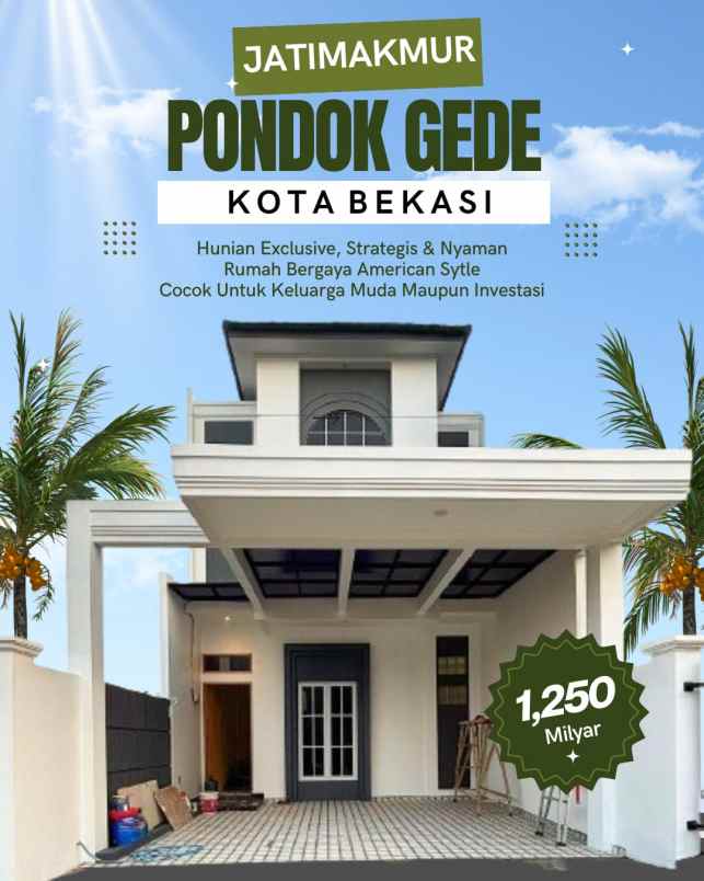 rumah american classic di pondok gede bekasi