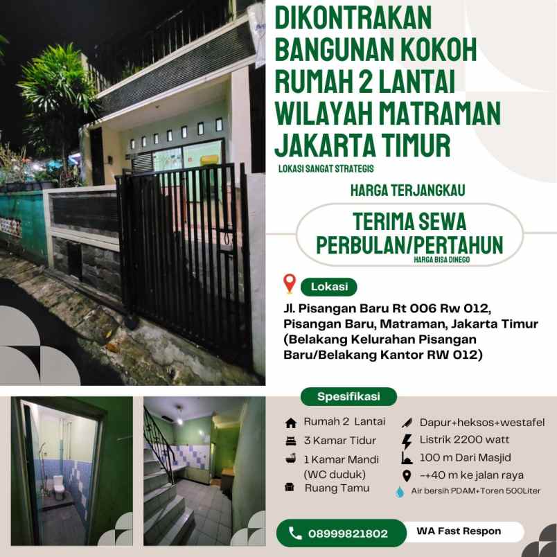 rumah di kontrakan bu hj entin
