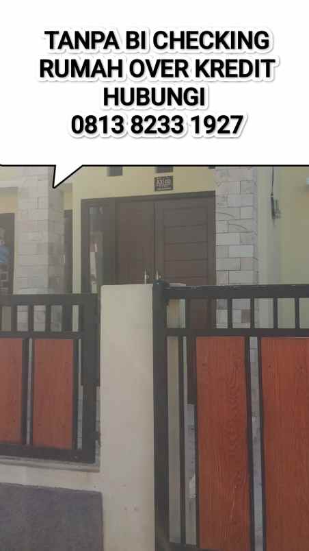 rumah over kredit 55 juta lokasi strategis di bekasi