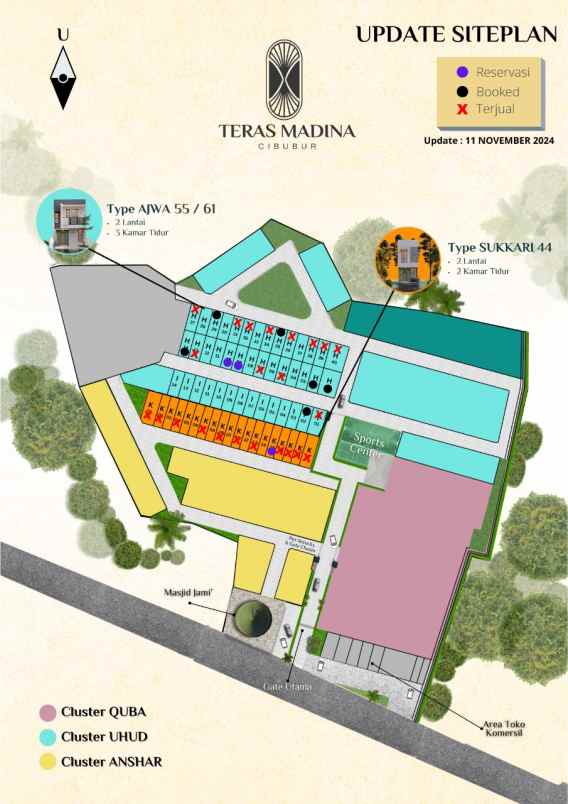 rumah syariah 2 lantai dekat tol kota wisata
