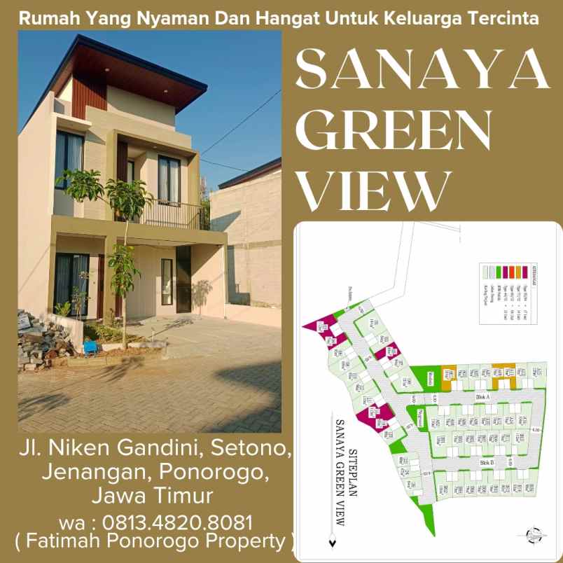 rumah syariah nyaman dan asri 2 lantai di ponorogo