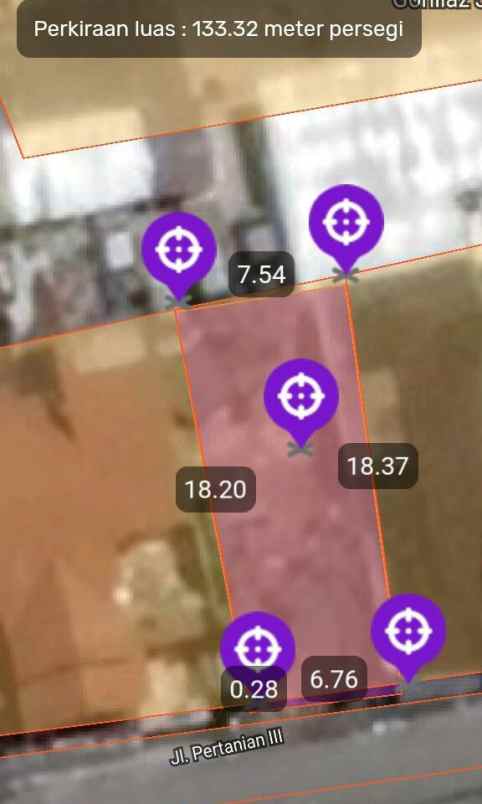 tanah jl pertanian 3 lebak bulus