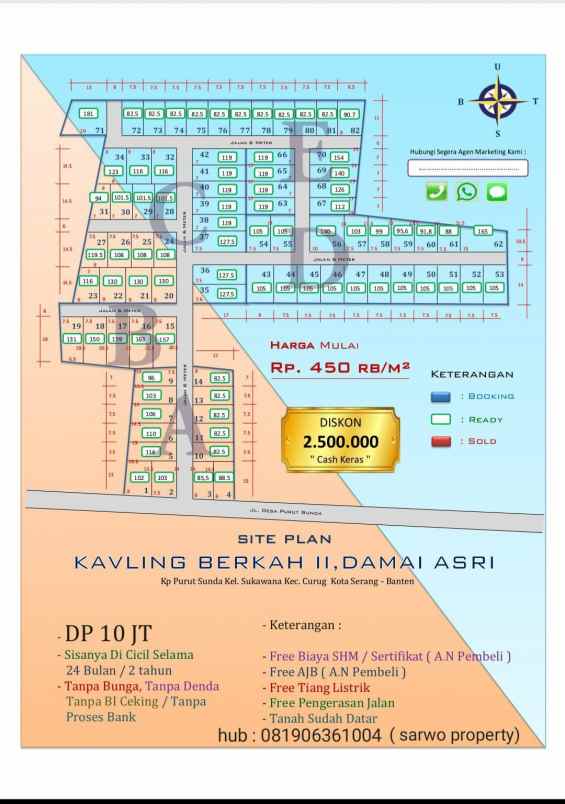 tanah jln palnam propinsi banten