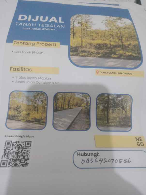 tanah murah pedesaan banyak pohon jati