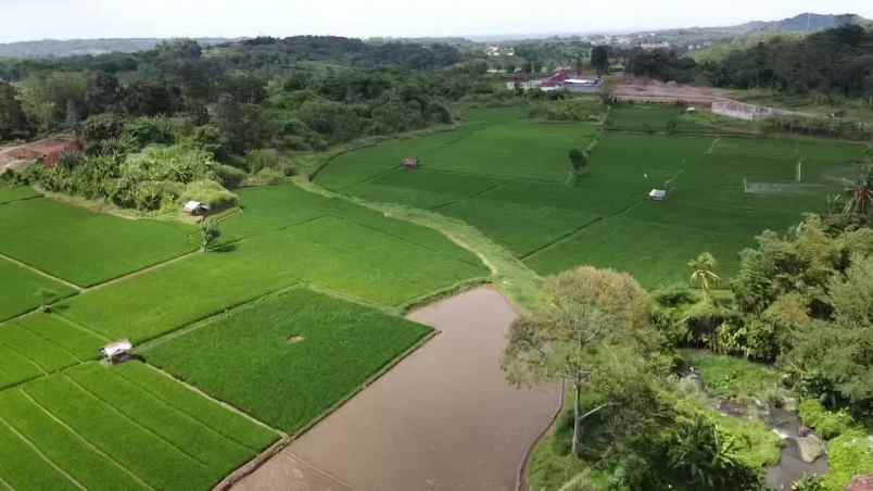 tanah pesawahan view pegunungan subang jawa barat