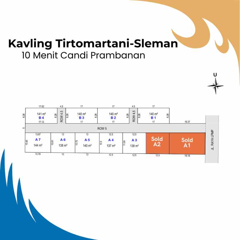 tanah sleman shm tepi jalan lpmp dekat smpn 4