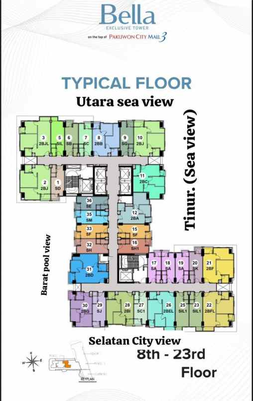 dijual apartemen bella pakuwon city