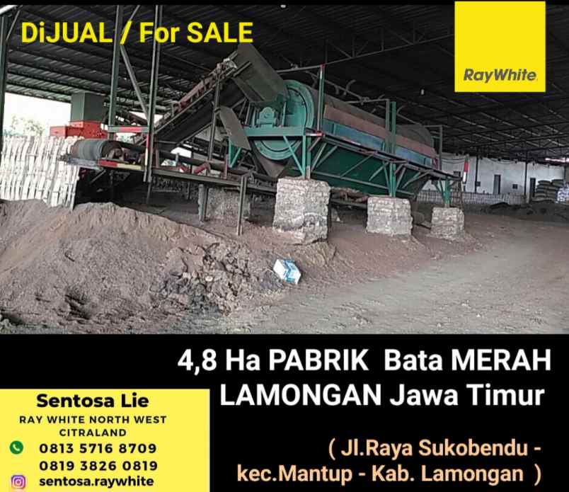 dijual ruko gudang kantor jalan raya sukobendu