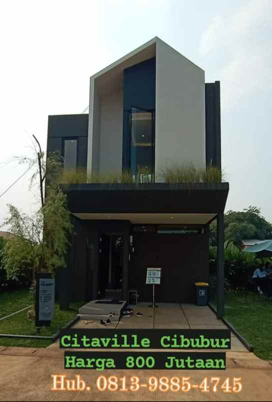 dijual rumah 2 lt citaville cibubur harga 700 jutaan