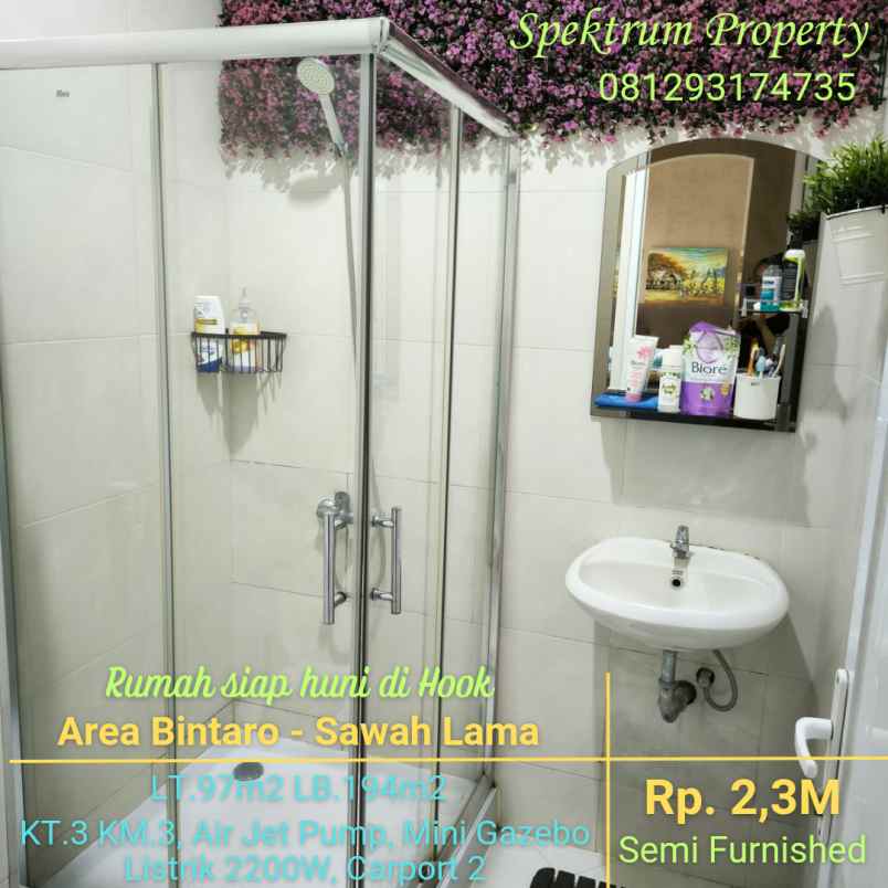 dijual rumah area bintaro sawah lama