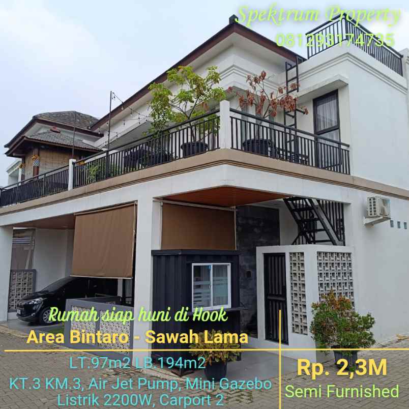dijual rumah area bintaro sawah lama