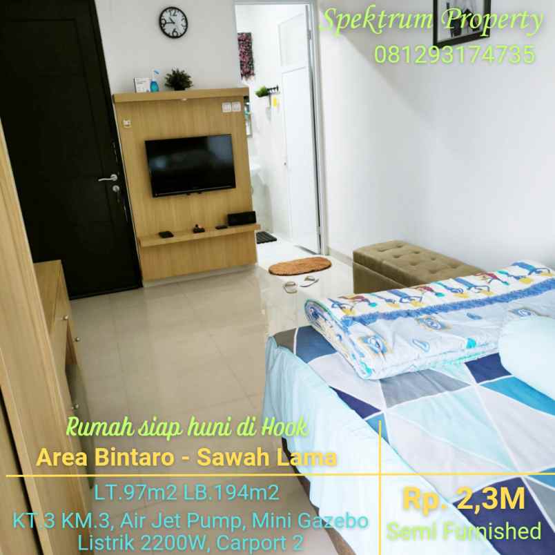dijual rumah area bintaro sawah lama