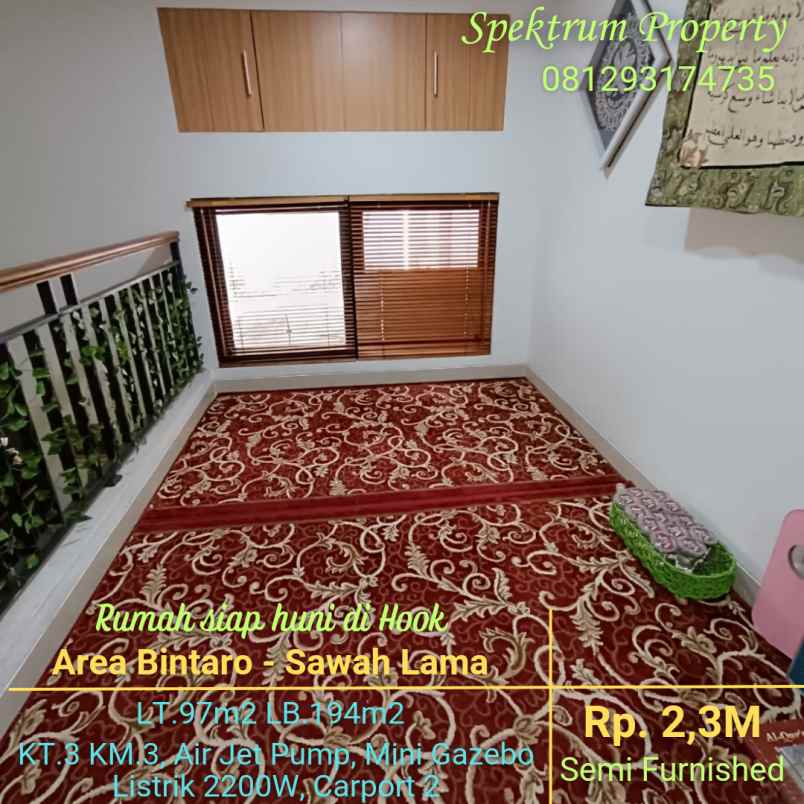 dijual rumah area bintaro sawah lama