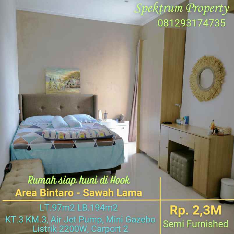 dijual rumah area bintaro sawah lama