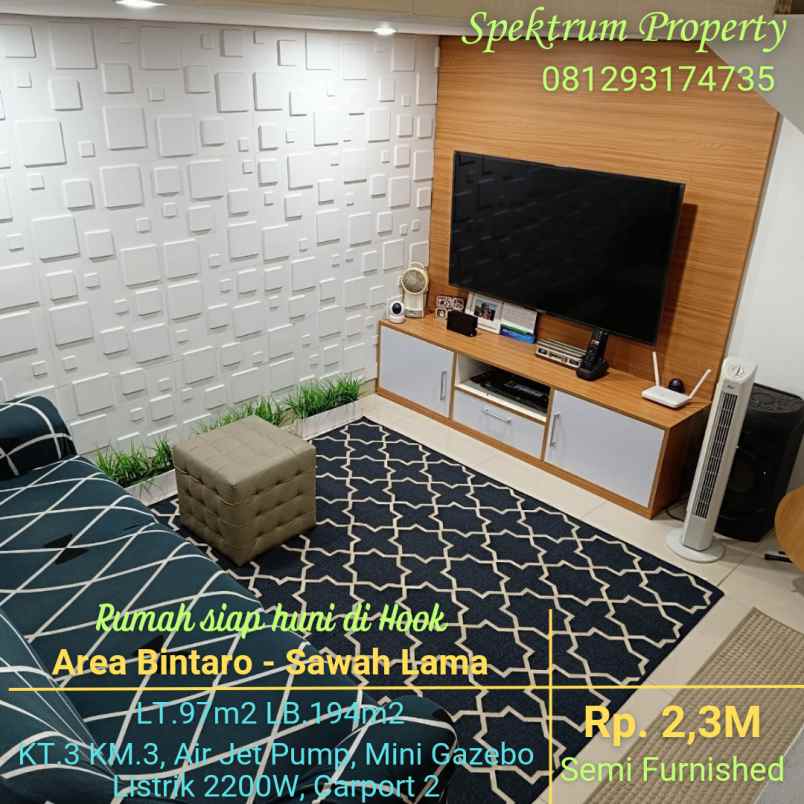 dijual rumah area bintaro sawah lama