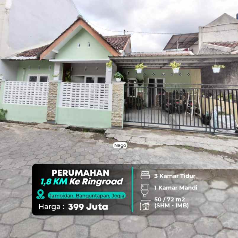 dijual rumah balong water park