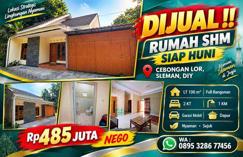 dijual rumah cebongan lor mlati sleman diy