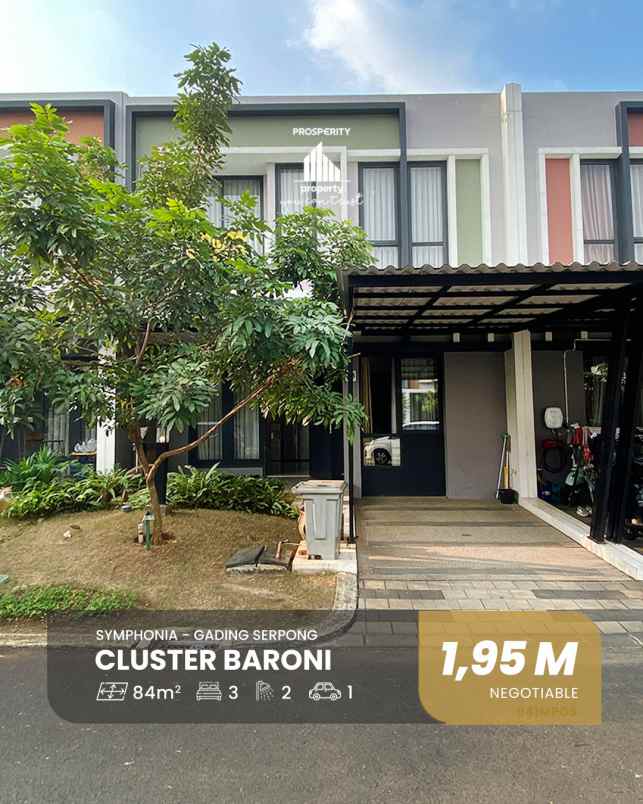 dijual rumah cluster baroni symphonia