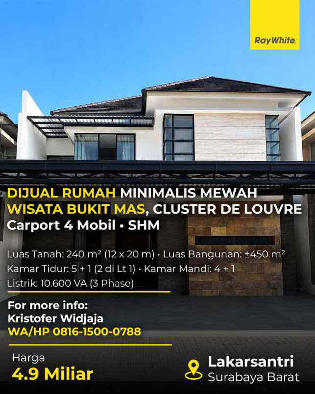 dijual rumah de louvre wisata bukit mas ii
