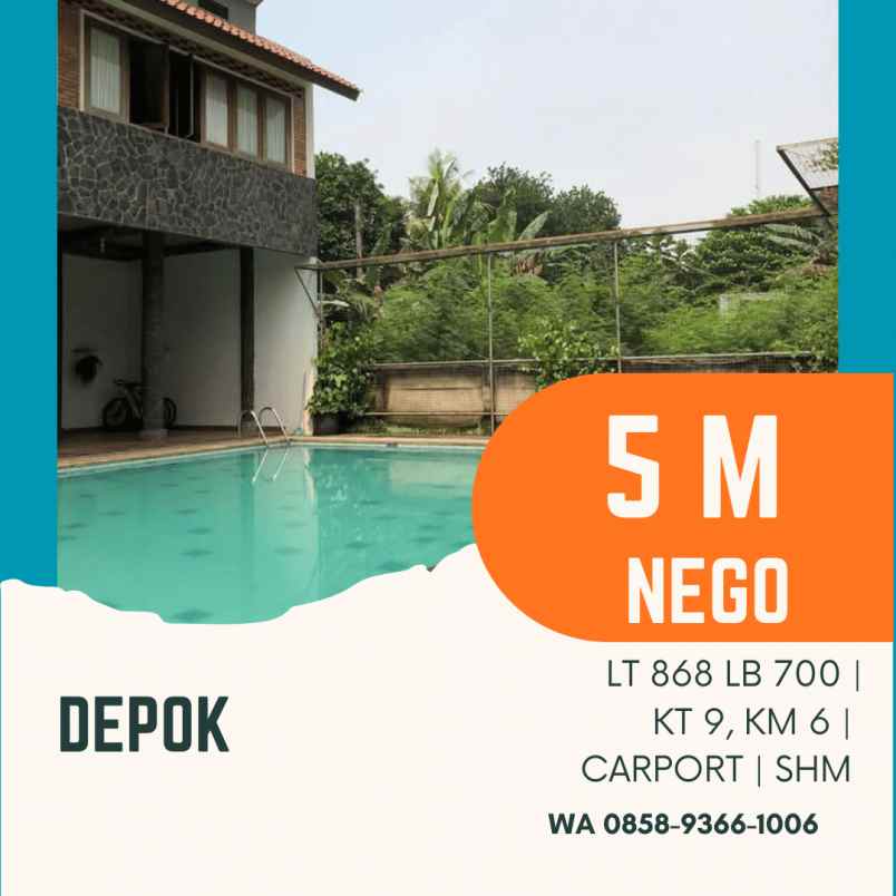 dijual rumah jalan raya cinangka