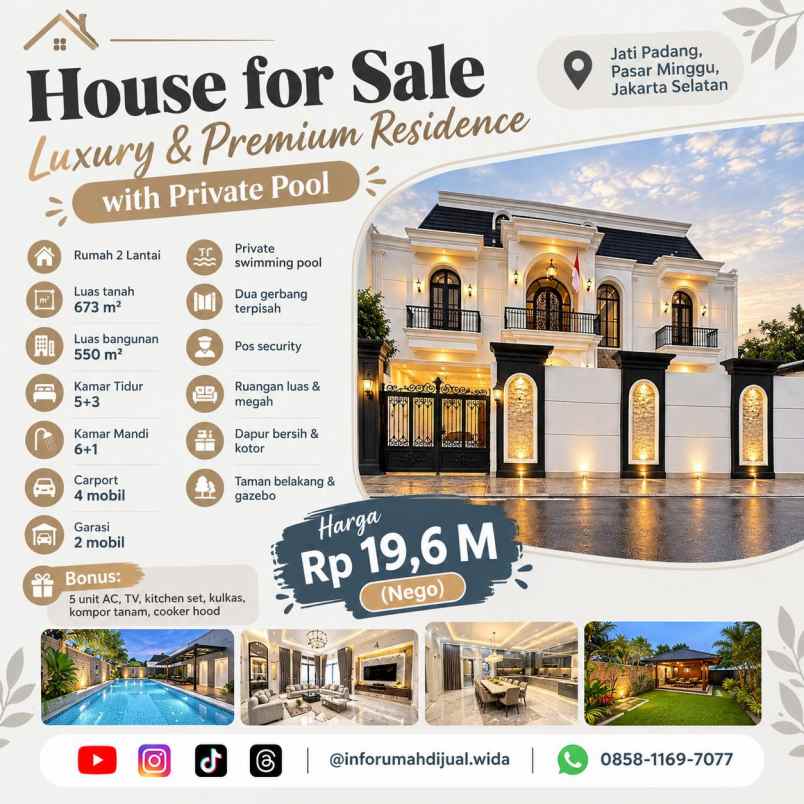 dijual rumah jati padang