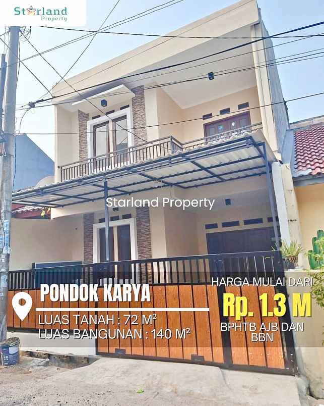 dijual rumah komplek deplu pondok aren