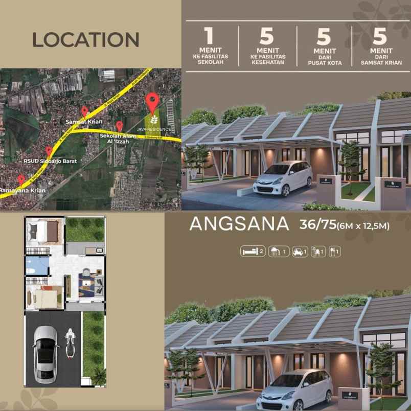 dijual rumah krian sidoarjo