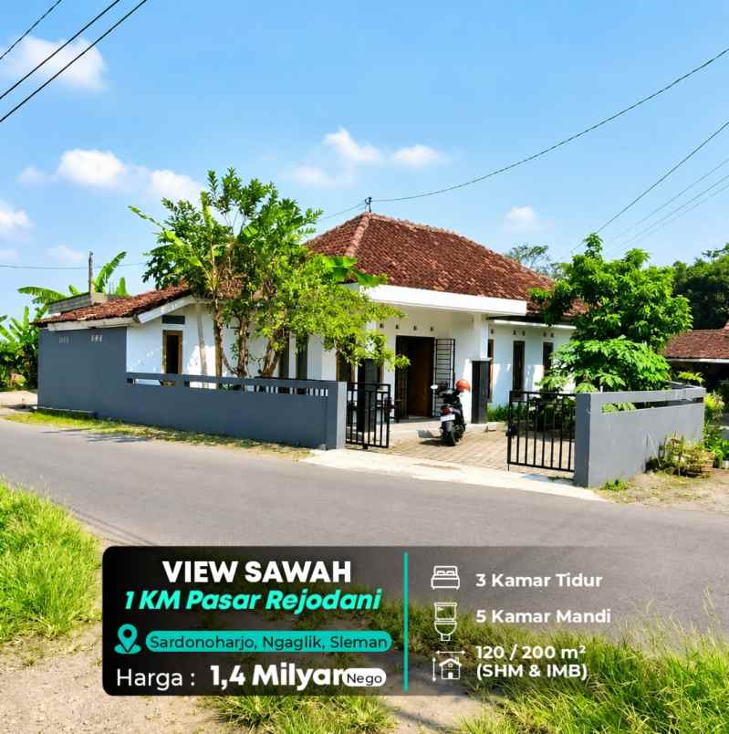 dijual rumah pasa rejodani