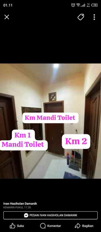 dijual rumah perumahan prima indah