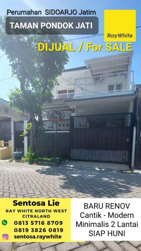 dijual rumah taman pondok jati geluran taman sidoarjo